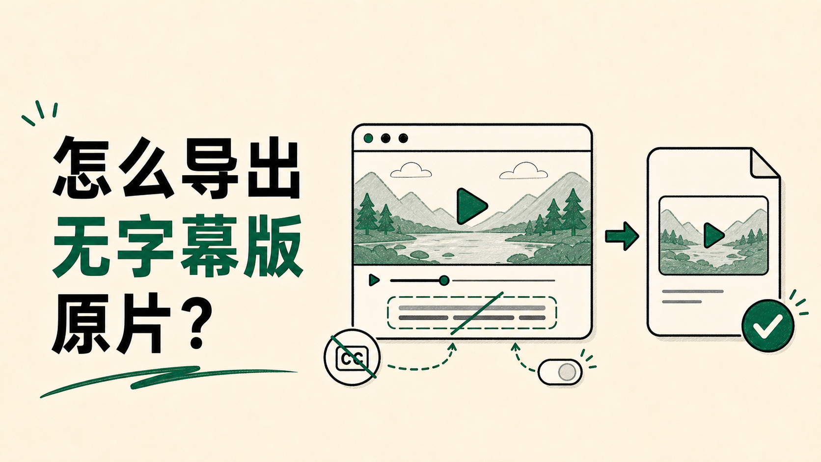 怎么导出无字幕版原片?