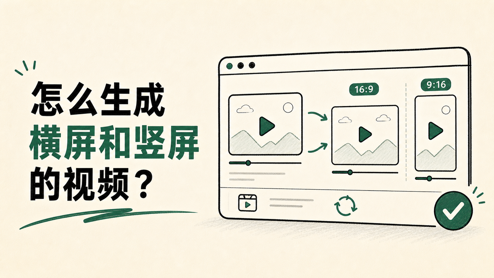 怎么生成横屏和竖屏的视频?